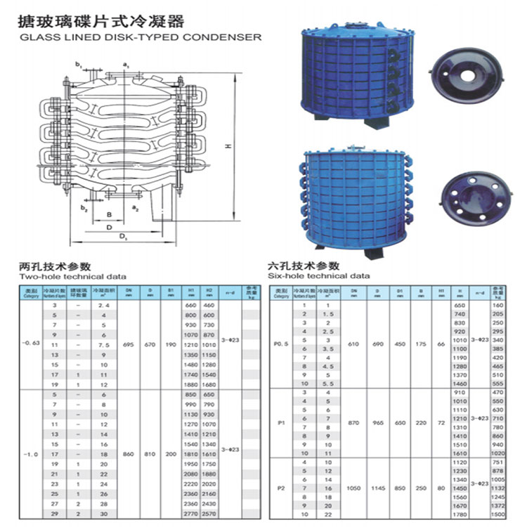 搪玻璃碟片式冷凝器